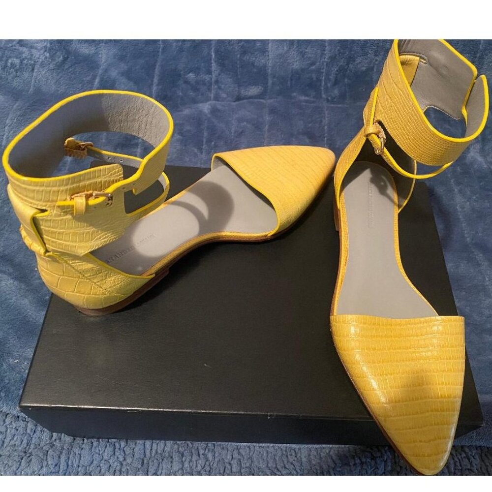 Alexander wang Elsa Croc effect leather sandals Yellow SZ: 37